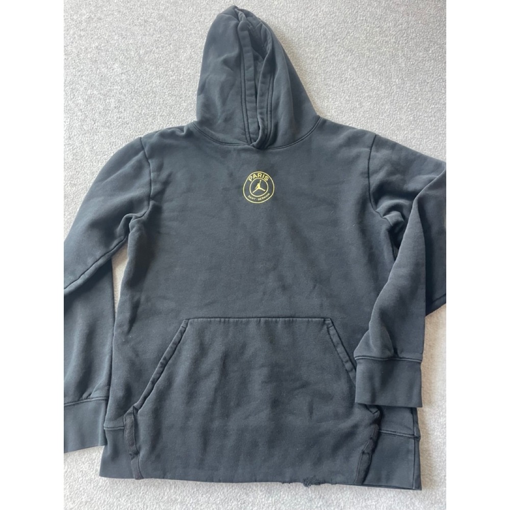 Jordan x PSG Paris Saint-Germain Pullover Hoodie Black Gold Jumpman  Youth XL